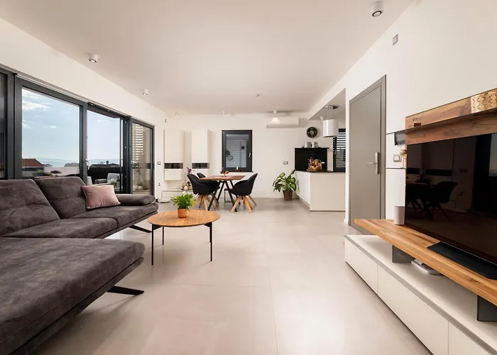 Apartmán Aurea De Luxe Luxus Mit Beheiztem Pool Insel Krk